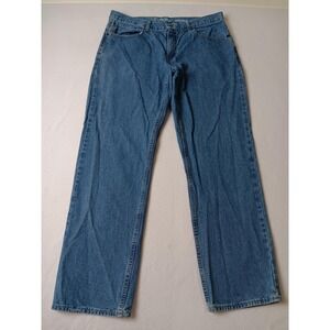 Kohl's Jeans Mens 34x32 Relaxed Fit Straight Blue Medium Wash Cotton Denim